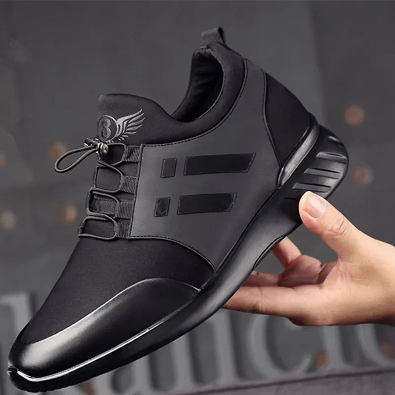 

Luxury Men's Sneakers Lightweight Running Rubber Shoes Male Breathable New Vulcanize Shoes for Men Height Increase Leather Shoes