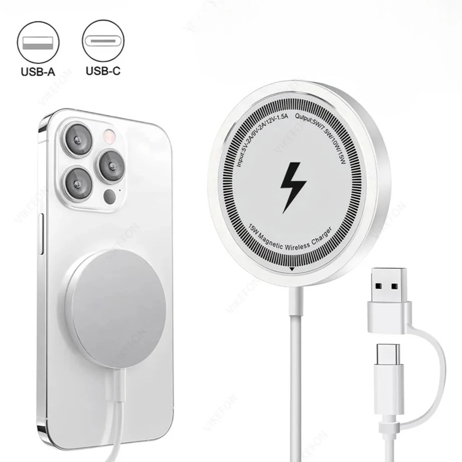 รูปสินค้า แท่นชาร์จไร้สายแม่เหล็ก ชาร์จเร็ว iPhone 17 AirPods