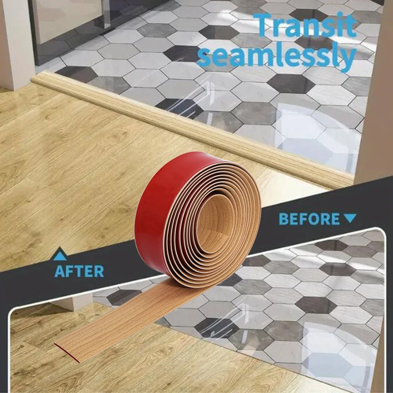 1pc 1m/2m Self-adhesive Floor Cover Strips Carpet Edge Trim Strip Floor Transition Door Threshold Gaps Door Bottom Sealing Strip