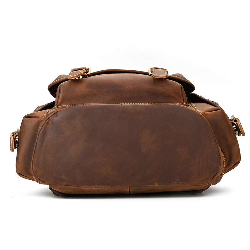 Leather Backpack Travel Pioneer™ - Dark Brown