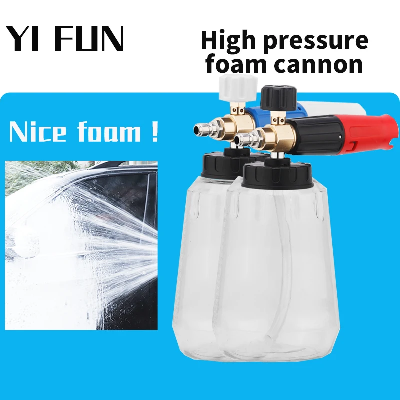 Car Wash Accessories High Pressure Washer Foam Cannon For Car Wash Water  Gun Snow Foam Lance 1/4 Quick Connection - AliExpress