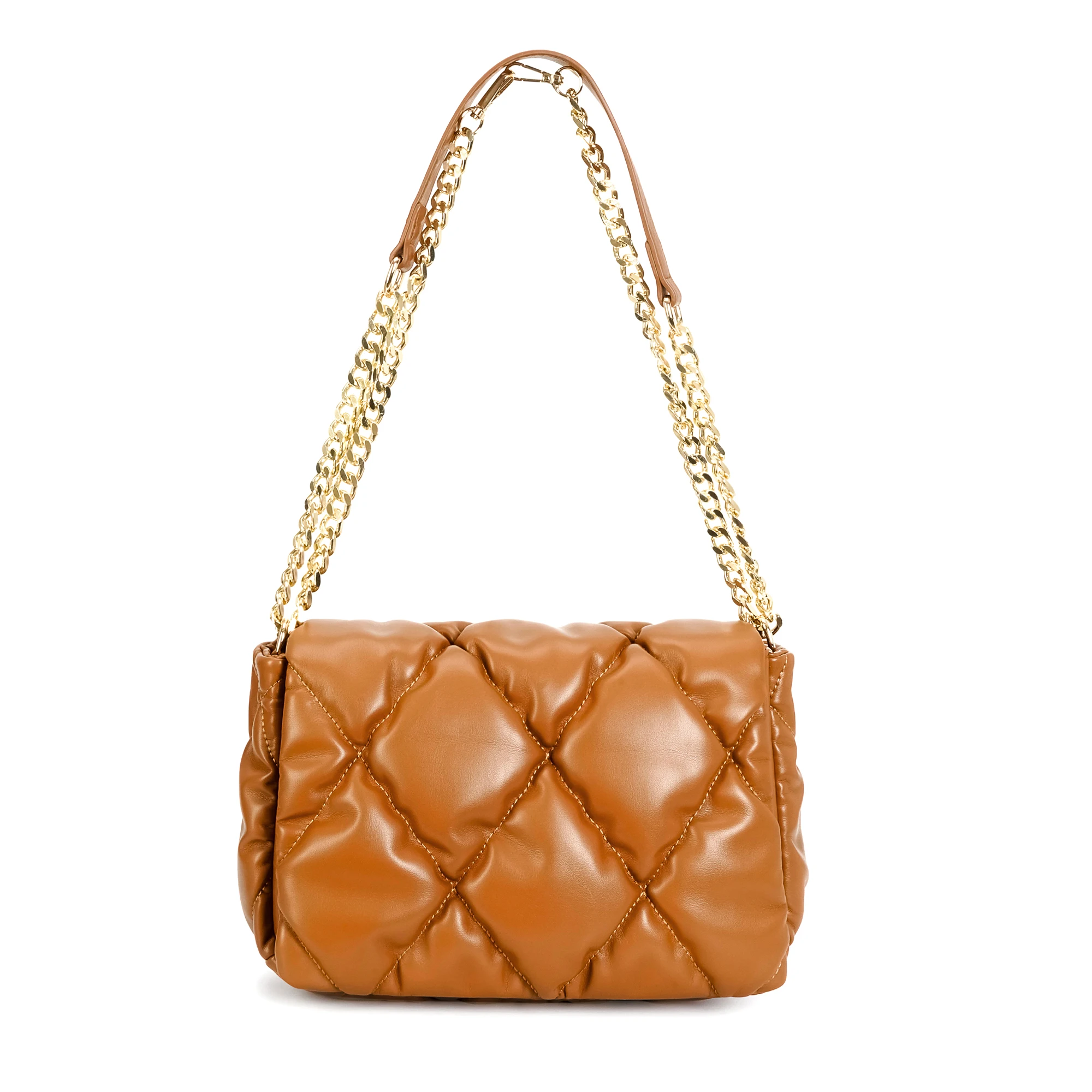 Herald Quilted Pillow Shoulder Bag for Women with Chunky Chain