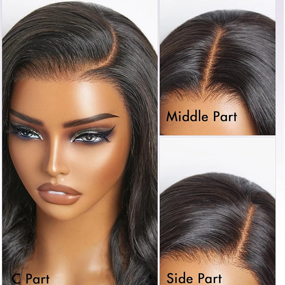 13x6 Body Wave Lace Front Human Hair Wigs Natural Black #4 Brown 13x4 Pre Plucked With Baby Hair For Women 200 Density 2