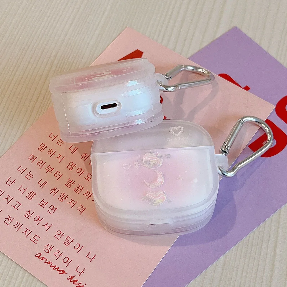 INS Gradient Moon Star Planet Earphone Case For Airpods Pro 2 Aesthetics Bow Heart Soft TPU Cover for Airpod 3 1 Accessories Box
