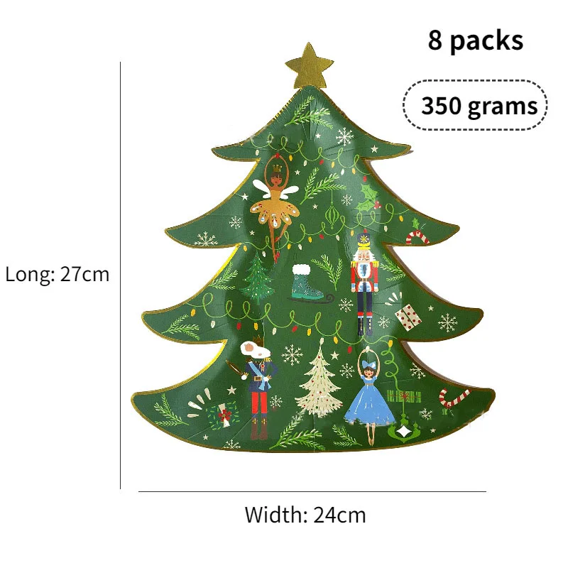 8pcs tree plates