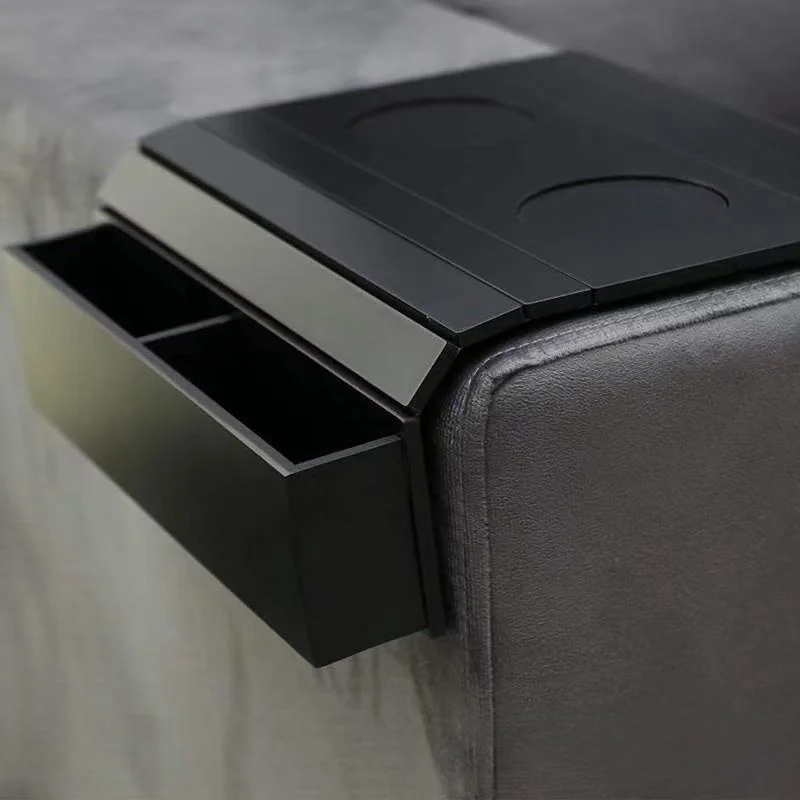 Couch Cup Tray Wooden Space Saving  Furniture Storage Tray Sofa armrest tray collapsible sofa wall table bamboo sofa arm support 5