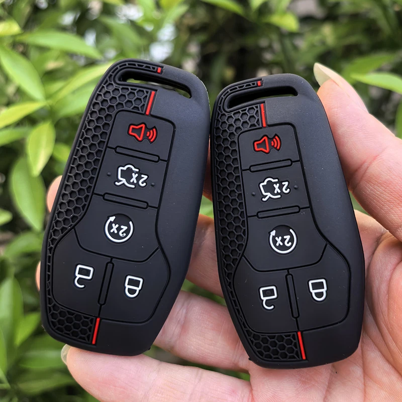 포드 퓨전 F-150 엣지 익스플로러 머스탱 링컨 MKZ MKC 플래티넘 2016 F150 라리어트용 실리콘 자동차 리모컨 키 케이스 커버 쉘
