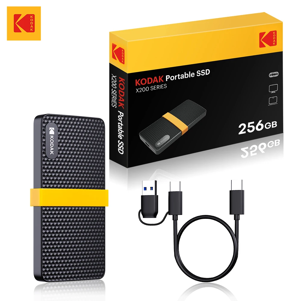 外付けハードディスク・ドライブ KODAK Portable SSD X200 2TB 外付け