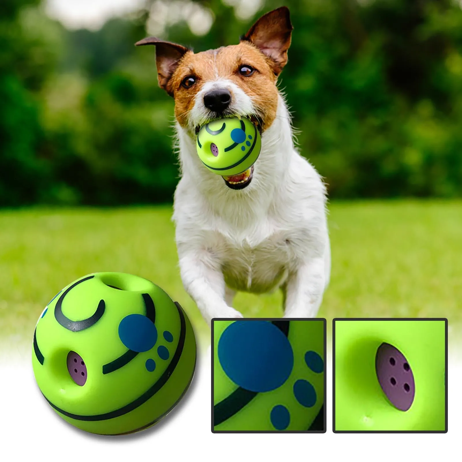 Wobble Wag Giggle Ball, Interactive Dog Toy, Fun Giggle Sounds When Rolled  or Shaken, Pets Know Best, As Seen On TV