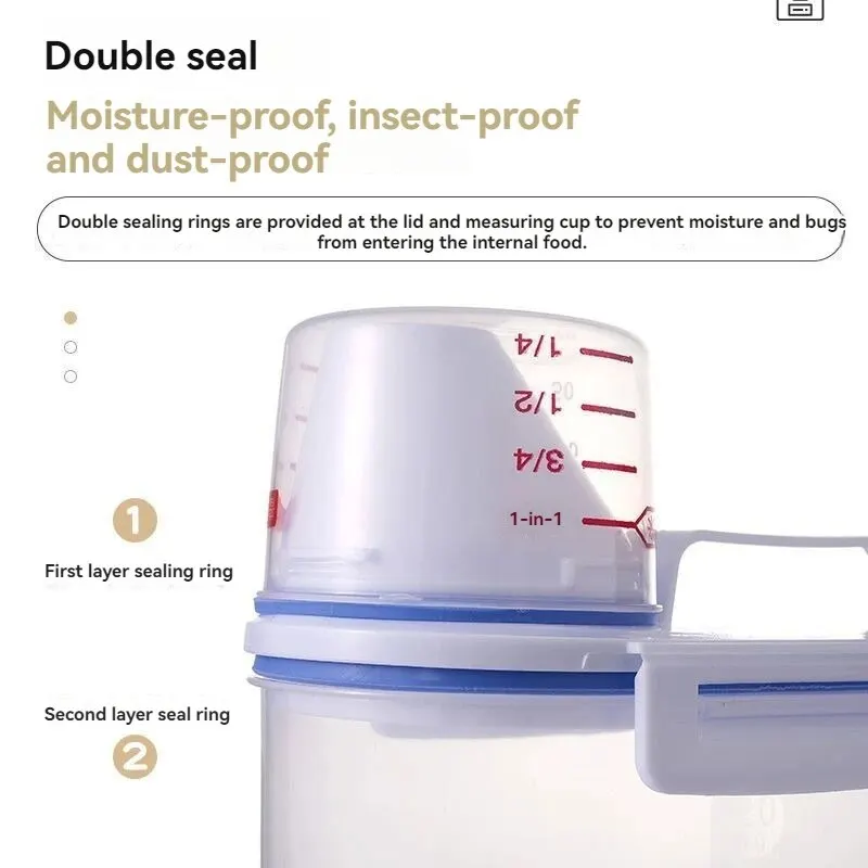Grain Storage Box Moisture-proof Grain Jar Rice Jar Pet Food Bucket Sealed Bucket Filled Rice