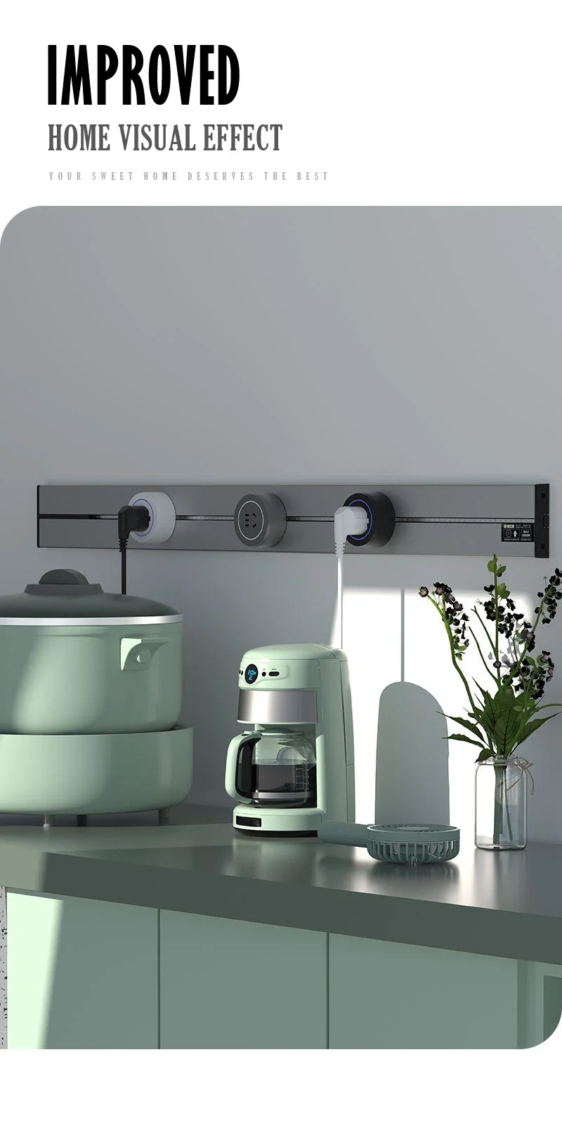 MODERN Track Socket Rail Wall Mounted Movable Sockets High End Home Ap ...