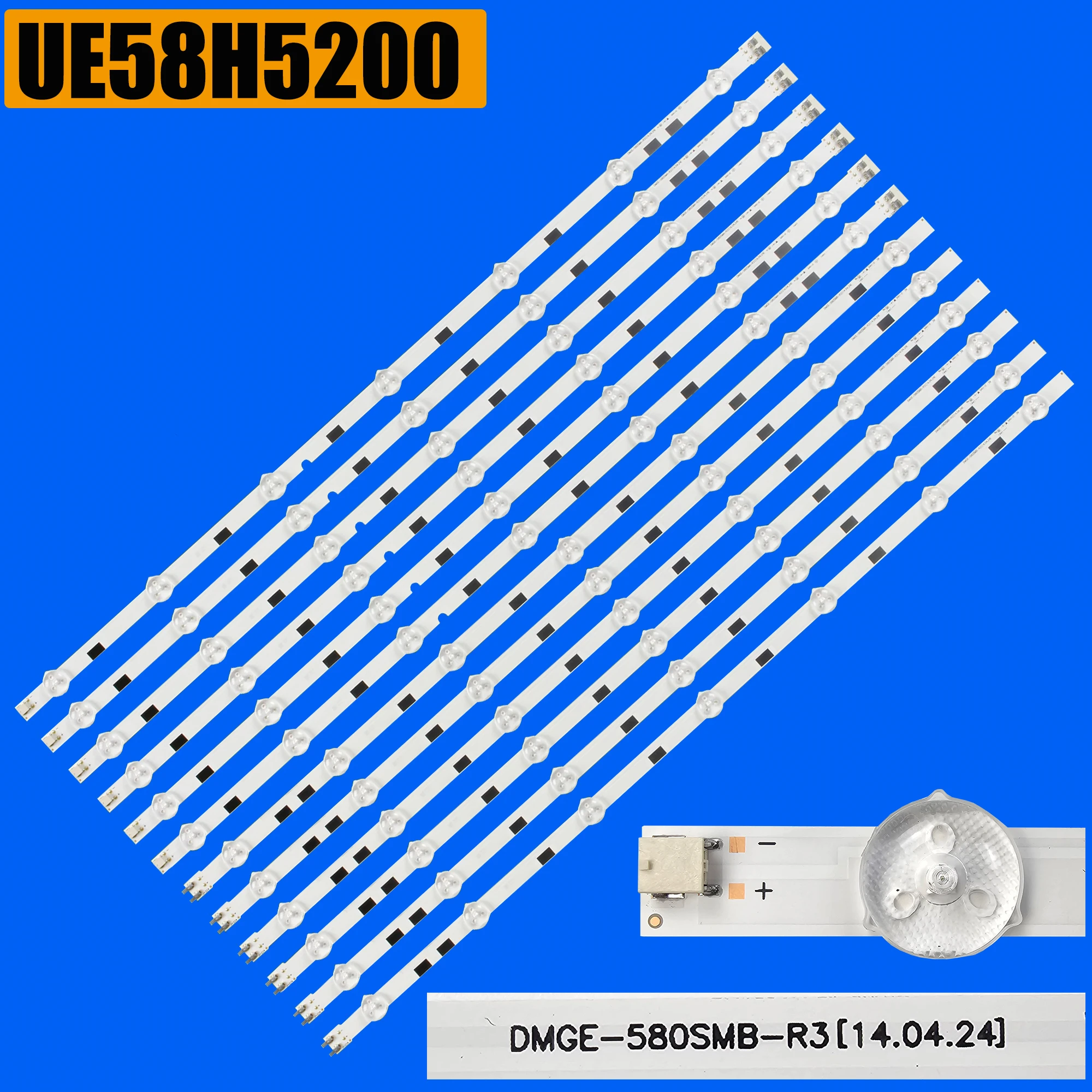 Barre De Rétroéclairage LED Pour Samsung UE49MU6405U UE49KU6650U - Kit 2 PCS 58LED BN96-39673A