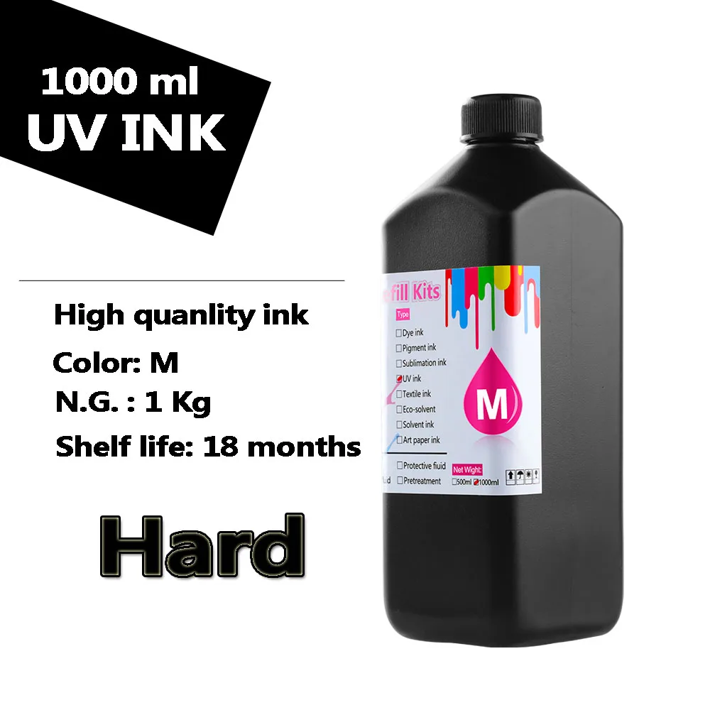 Led uv Tinta Macia Dura para Roland Lef200 Lef300 Lef12 Lef-12i Lef-20 Lej640 Lej-640ft Lec-300 Lec-330 Lec540 Printer Printer 1000ml - Imagem 6