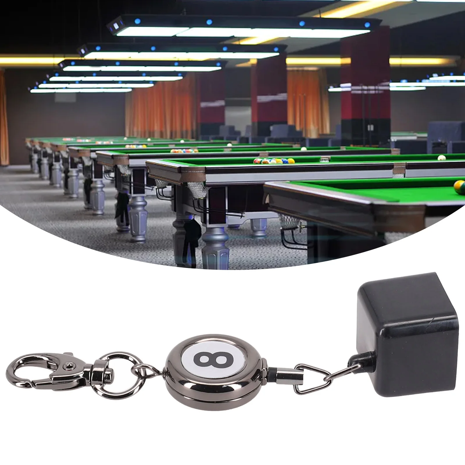 

Компактный держатель для снукера, крышка с максимальной эластичностью 50 см, подходит для любителей бильярда, металлический + пластиковый материал