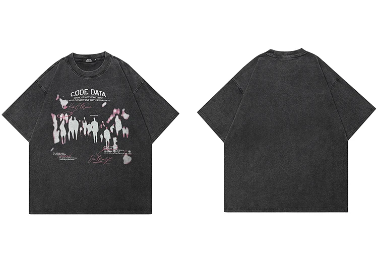 Code Data Shadowed Figures Graphic T-Shirt Sc9d9b0888ecf4c9e8e8054a7575048c6F