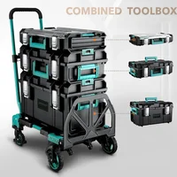 Large Hard Case Tools Organizer Box Multifunctional Waterproof Suitcase Portable Stackable Tool Storage Boxes Transport Case 1