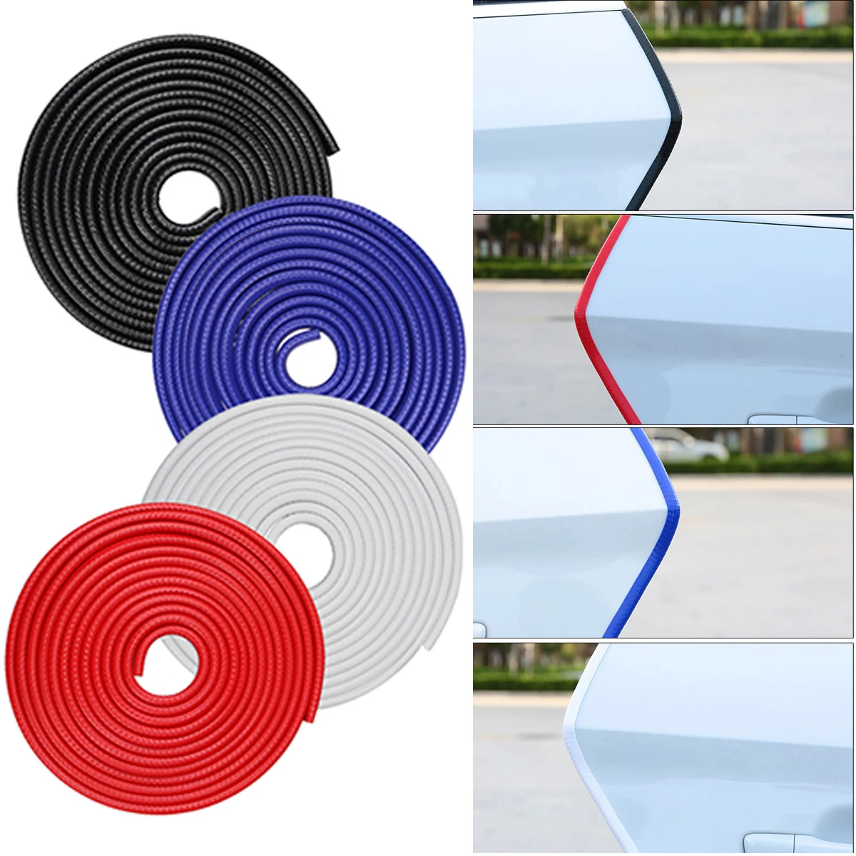 5MCarDoorEdgeGuardsProtectorStripsUniversalUShapeAnti