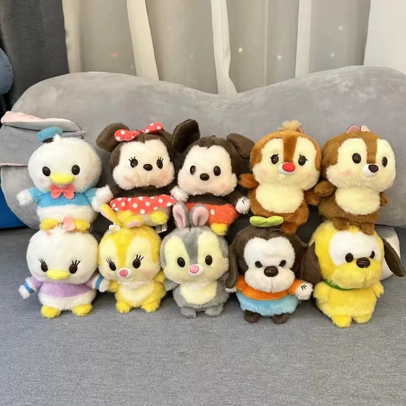 Disney Anime Donald Duck Cute Plush Car Knick-knacks 12CM Chip 'n' Dale Japanese Cartoon Furry Backpack Pendant Kids Moe Doll 12cm naruto uchiha madara katana sword weapon spade vere anime swords samurai royal japanese katana toys for boy anime weapons