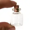 5pcs Mini Glass Cork Bottles Empty Sample Jars Wishing Bottle Wedding Home Decoration DIY Pendants Cork Stopper Storage Vial 5