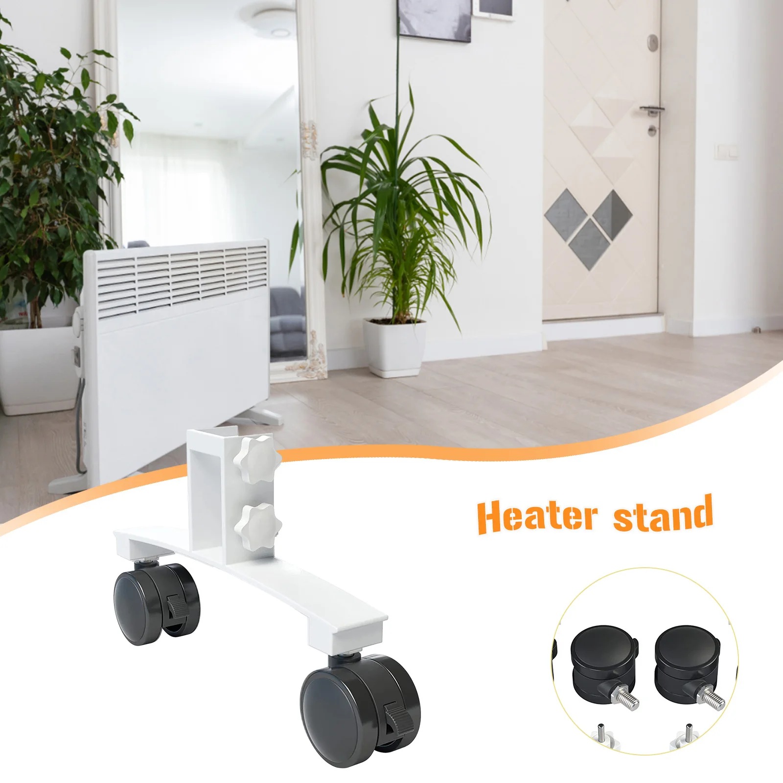 Metal Infrared Heated Plate Racks Universal Infrared Warmer Foot Support with Wheels Easy To Install for Home Office