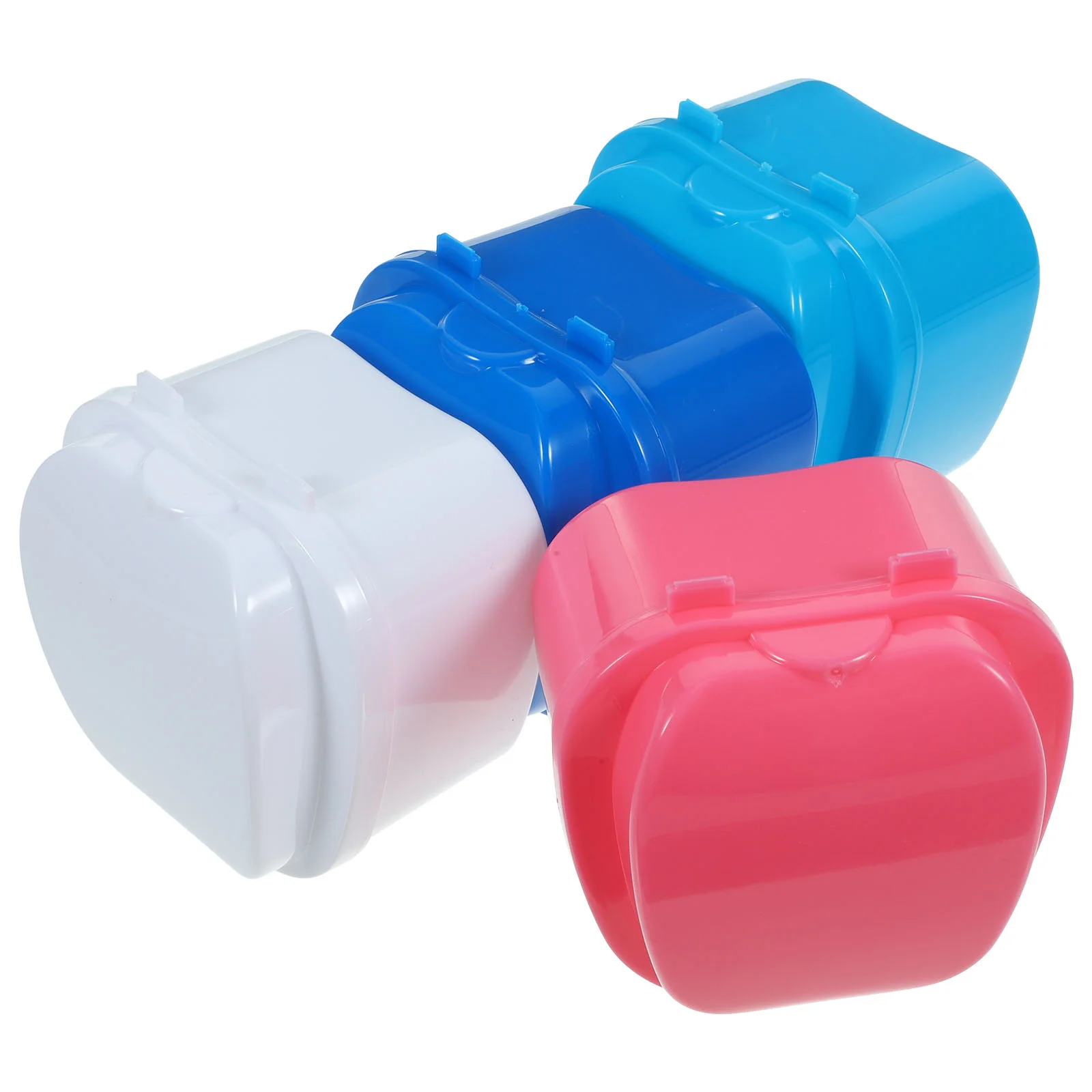 

4 Pcs Denture Accessory False Teeth Carrying Case Box with Filter Layer Fake Container Convenient Brush