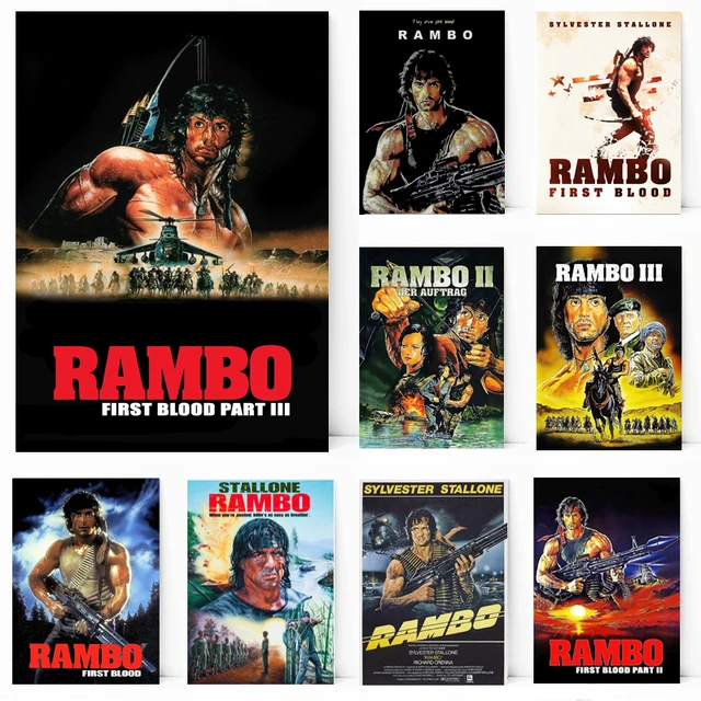 Clássico Filme Rambo Primeiro Cartaz De Sangue Do Vintage