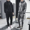 Man Winter Gold Velvet Sets Men's Plus Velvet Thick Hoodies with Pants Warm Sweater Winter Tracksuits 3