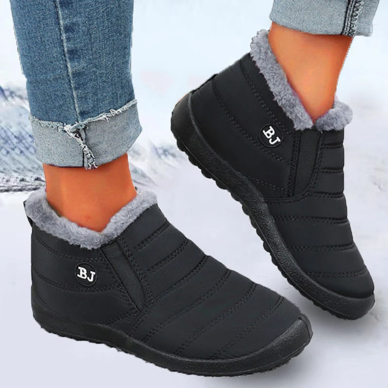 Botas de nieve transpirables para hombre, zapatos de invierno para de talla grande, botines impermeables, calzado de trabajo| | -