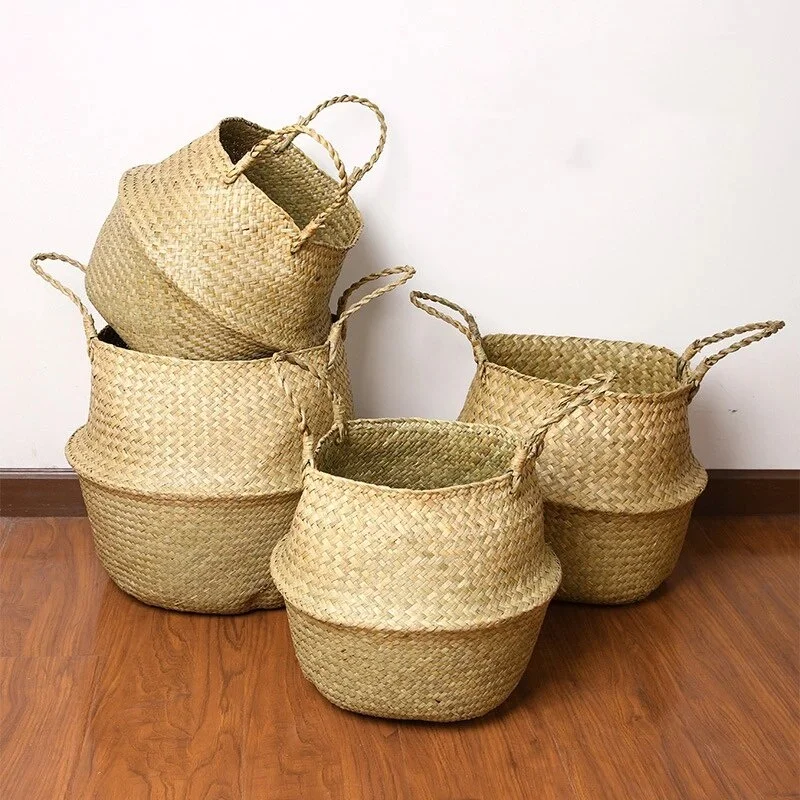 Nordic Style Wicker Storage Basket For Home