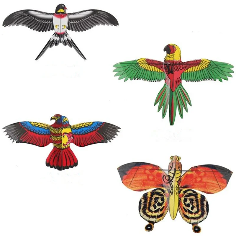 

free shipping 2pcs/lot mini kites flying for children kite line 3d kite pocket kite for kids fish inflatable toys outdoor child