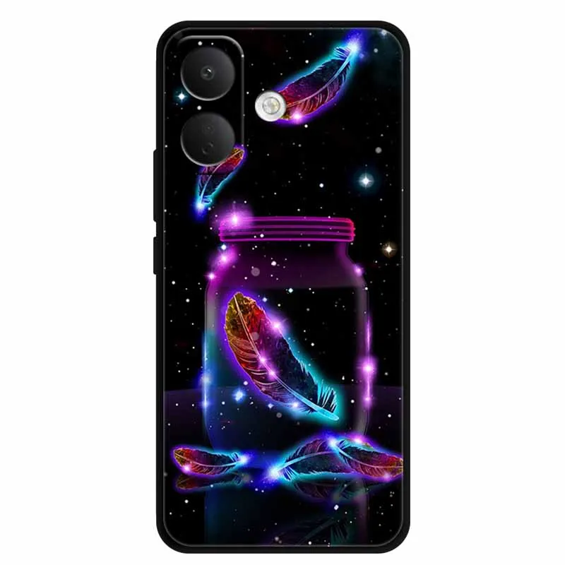 Silicone Shockproof TPU Back Cover with Printed Design