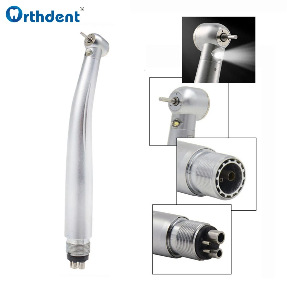 

Dental LED High Speed Handpiece Integrated Standard Head 2/4 Holes Air Turbine E-Generator Triple Water Spray Dentist Tips