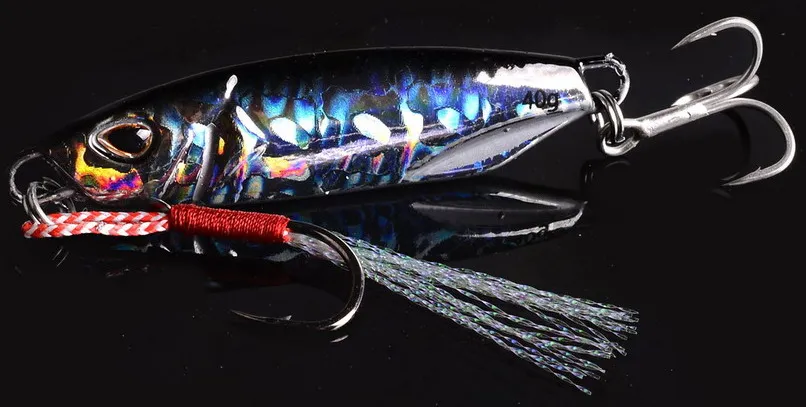 Metal Jig Lure Set 10pc 10g-40g Saltwater Fishing Spoon Trolling Lures