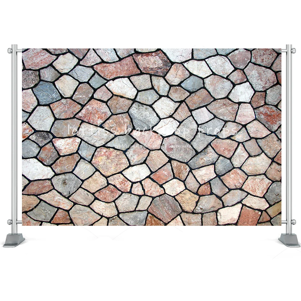 Piso de Pedra Contexto Tijolo Estrada Fotografia Textura Design Preto Branco Calçada Pavimento Fundo Rua Piso Foto Props - Image 4