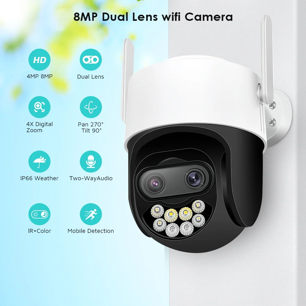 YCC365 Plus 1080P Wireless Outdoor Security IP Camera Two, 58 OFF