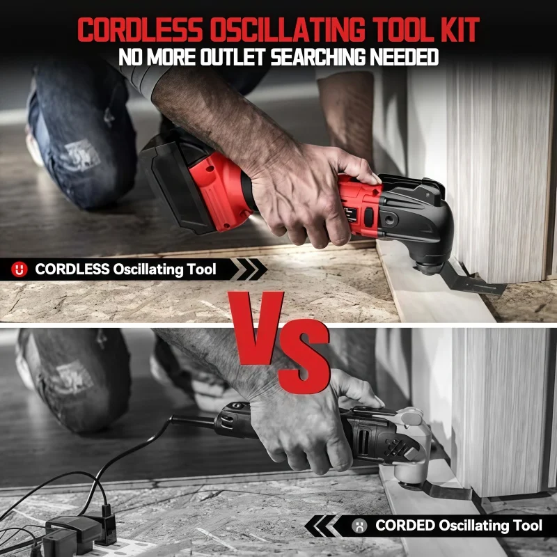 Cordless Oscillating Tool for Milwaukee 18V Battery 6 Variable Speed Oscillating