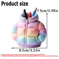 3D Puffer Jacket Shape Pen Holders,Cute Creative Stand-Up Storage Pen Pouch for Desk & Office 4