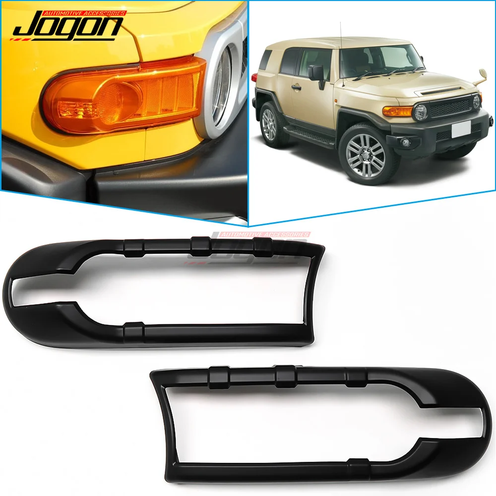 Black & Sliver Front Side Bumper Fog Light Grill Trim Cover For Toyota