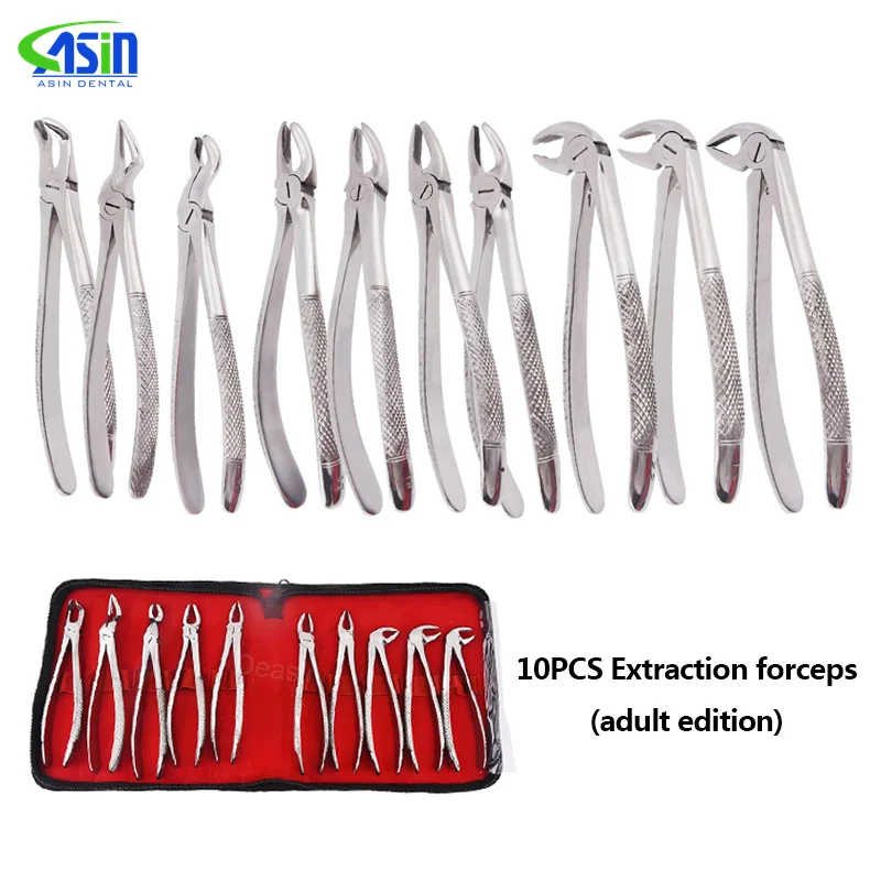 DEAISN 10 teile/satz Erwachsene Zahn Extraktion Zange Dental Chirurgische Extraktion Instrument
