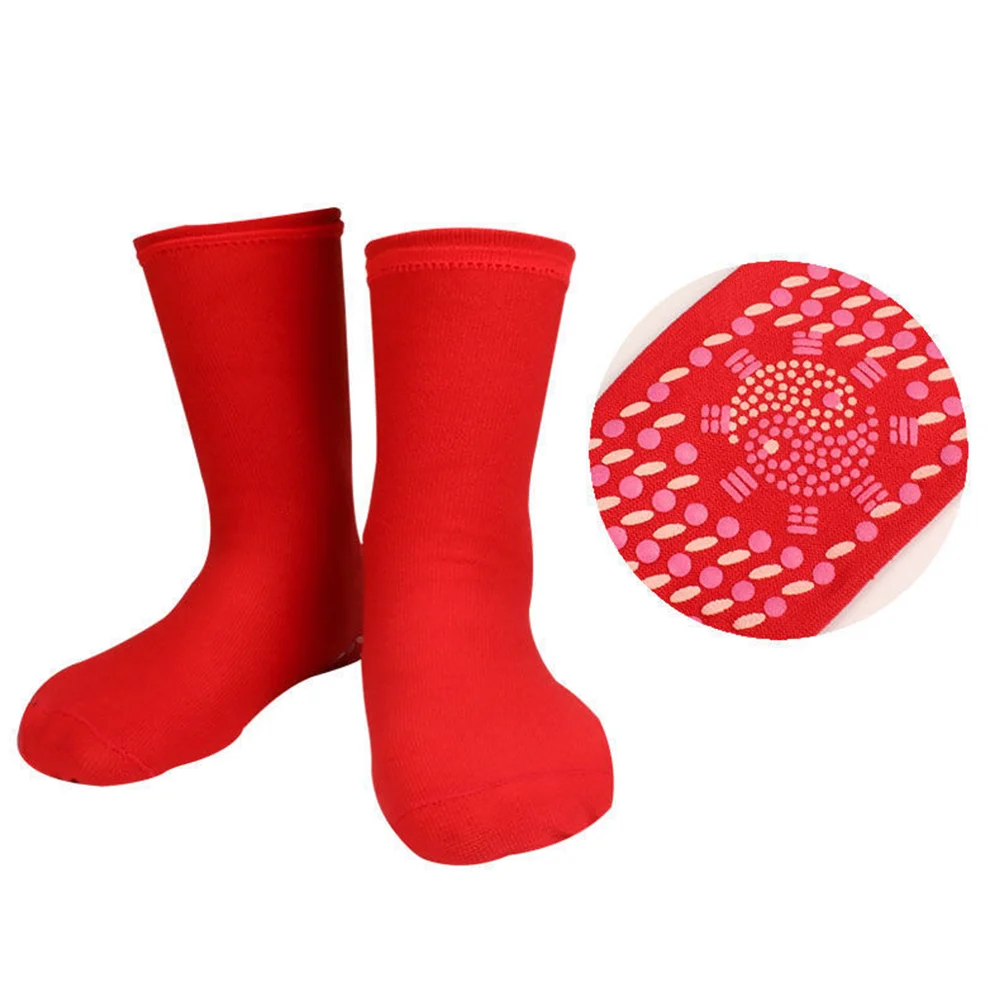 1 Pair Self-heating Tourmaline Socks Camping Hiking Skiing Winter Cold Feet Warm Socks Comfortable Magnetic Unisex Heated