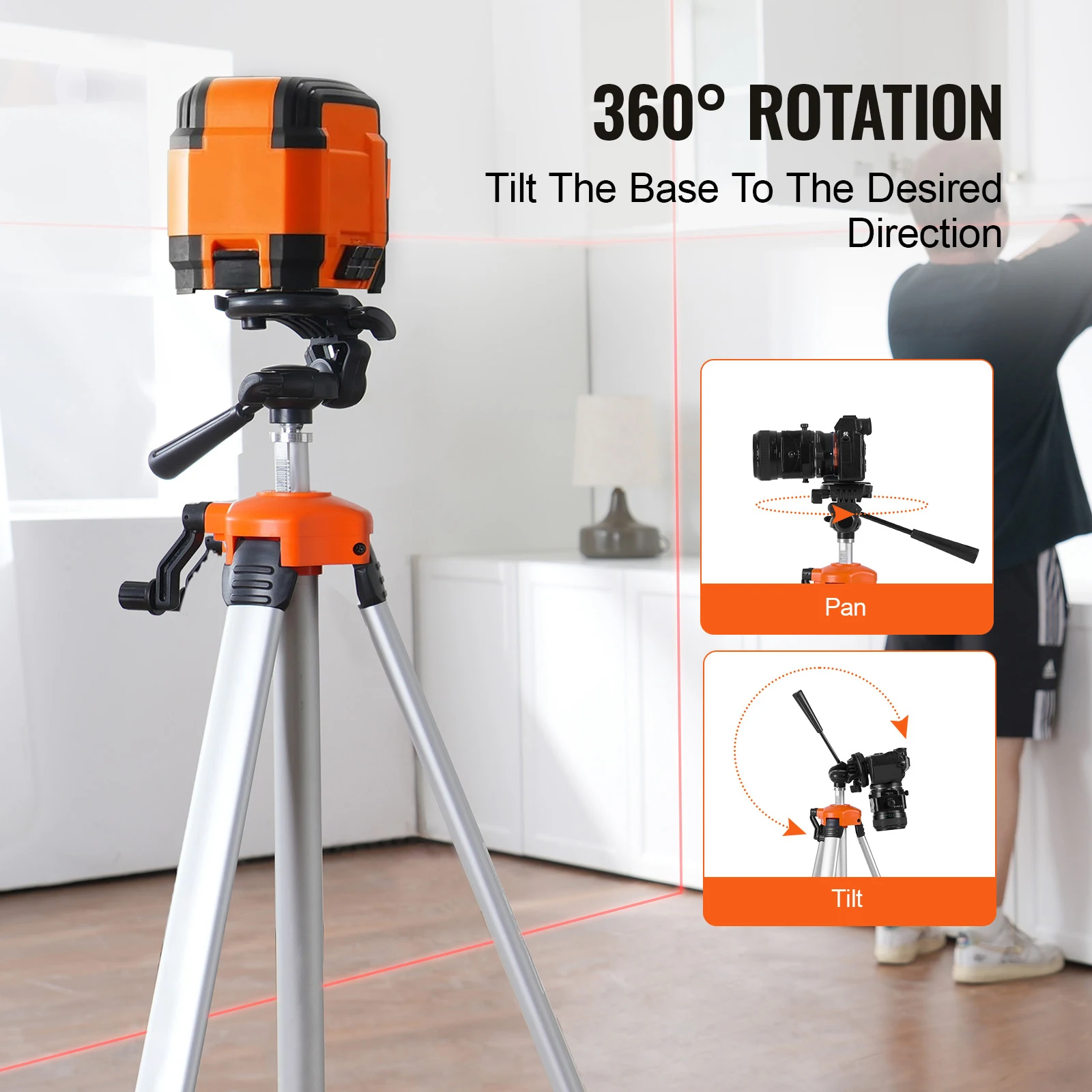 Aluminum Laser Level Tripod for Measurement and Construction