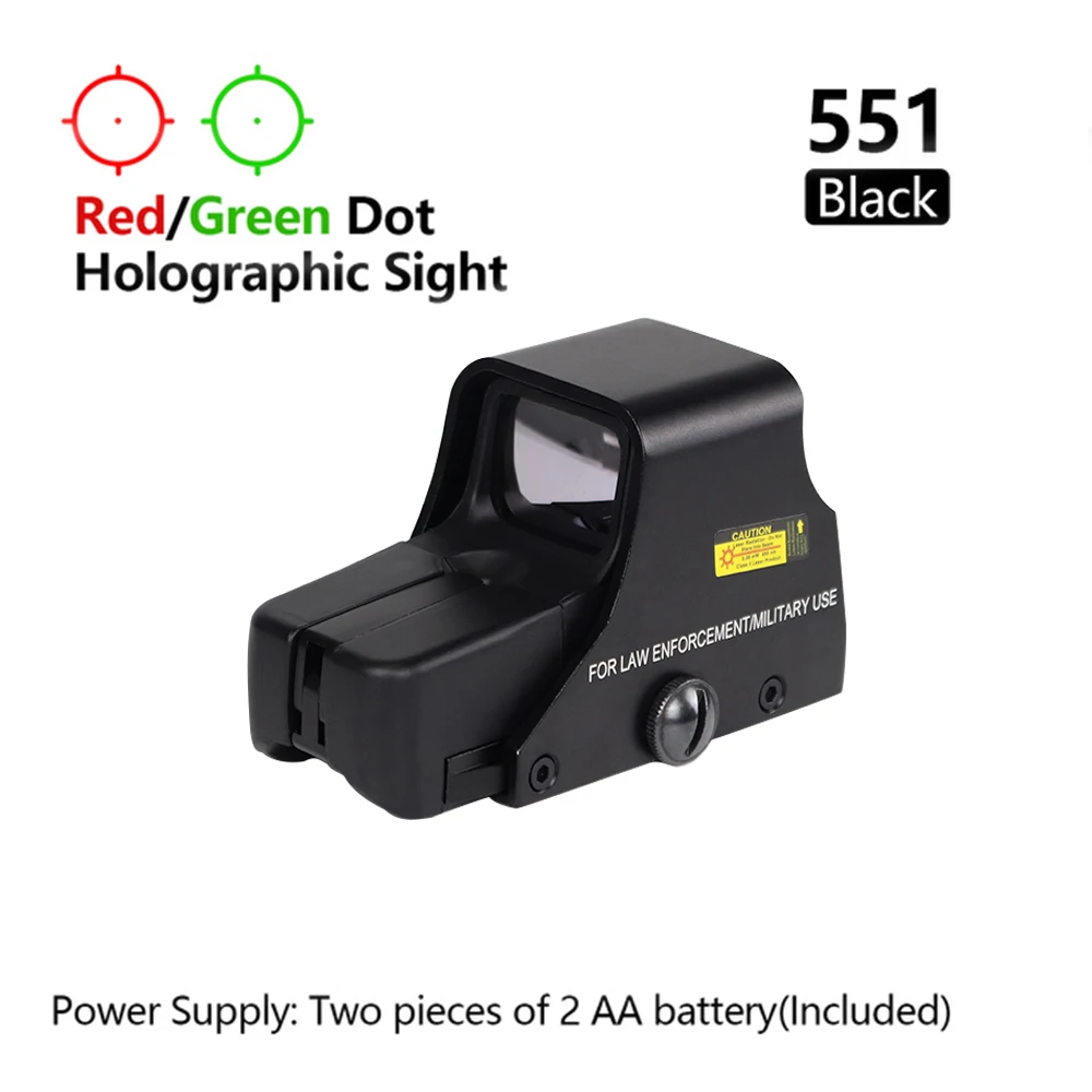 

551 Tactical Metal Red Green Dot Sight for Hunting Rifle Collimator Optic Reflex Holographic Sight Scope Fit 20mm Picatinny Rail