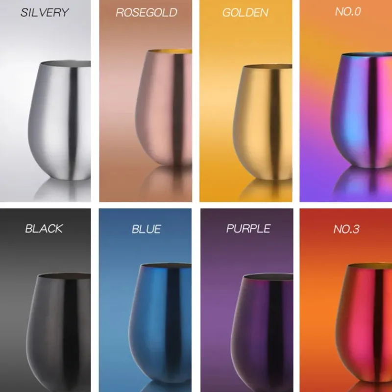 500ml Stainless Steel Beer Wine Cup Cocktail Juice Milk Cup Metal Drinking Mug for Bar Outdoor Drinkware