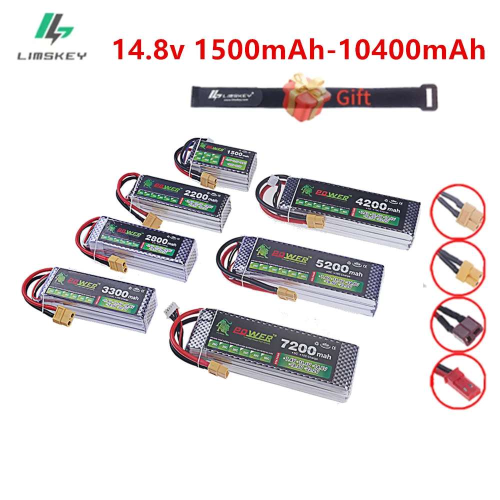Batterie Lipo 4S 14.8V Drone 10400mAh XT60 Connecteur