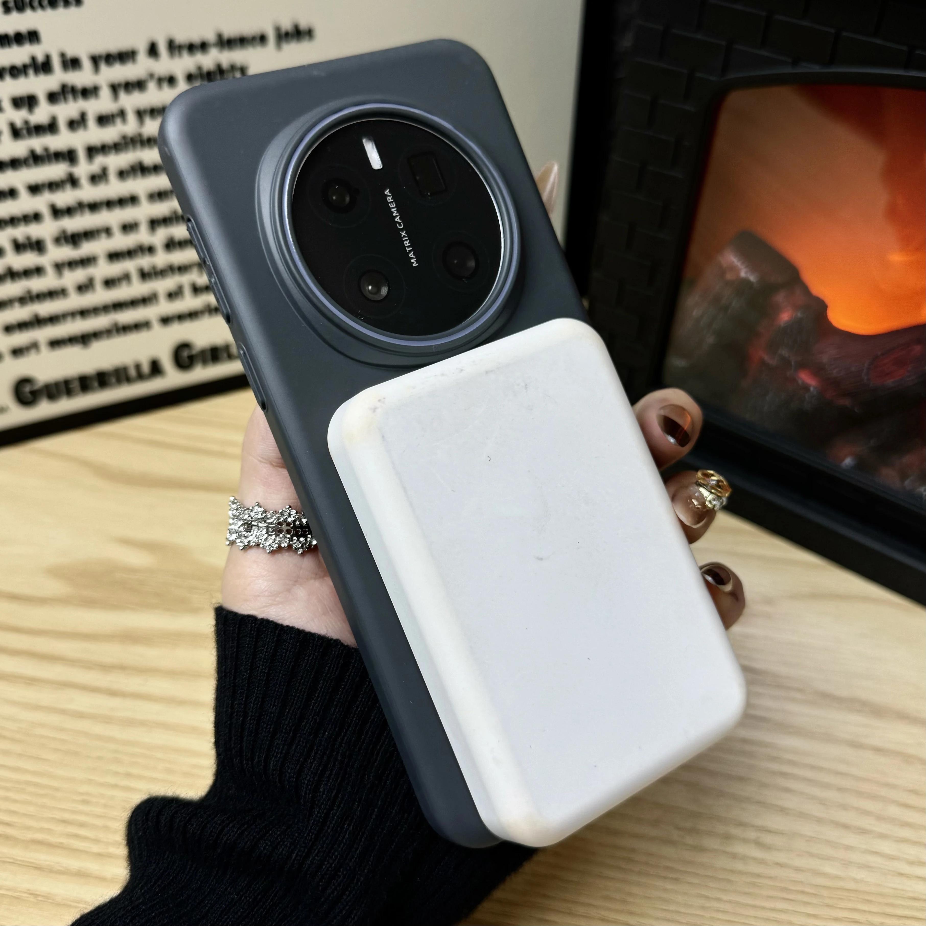 Shockproof Slim Matte Magnetic Phone Case with Hard PC Cover and Bumper Protection