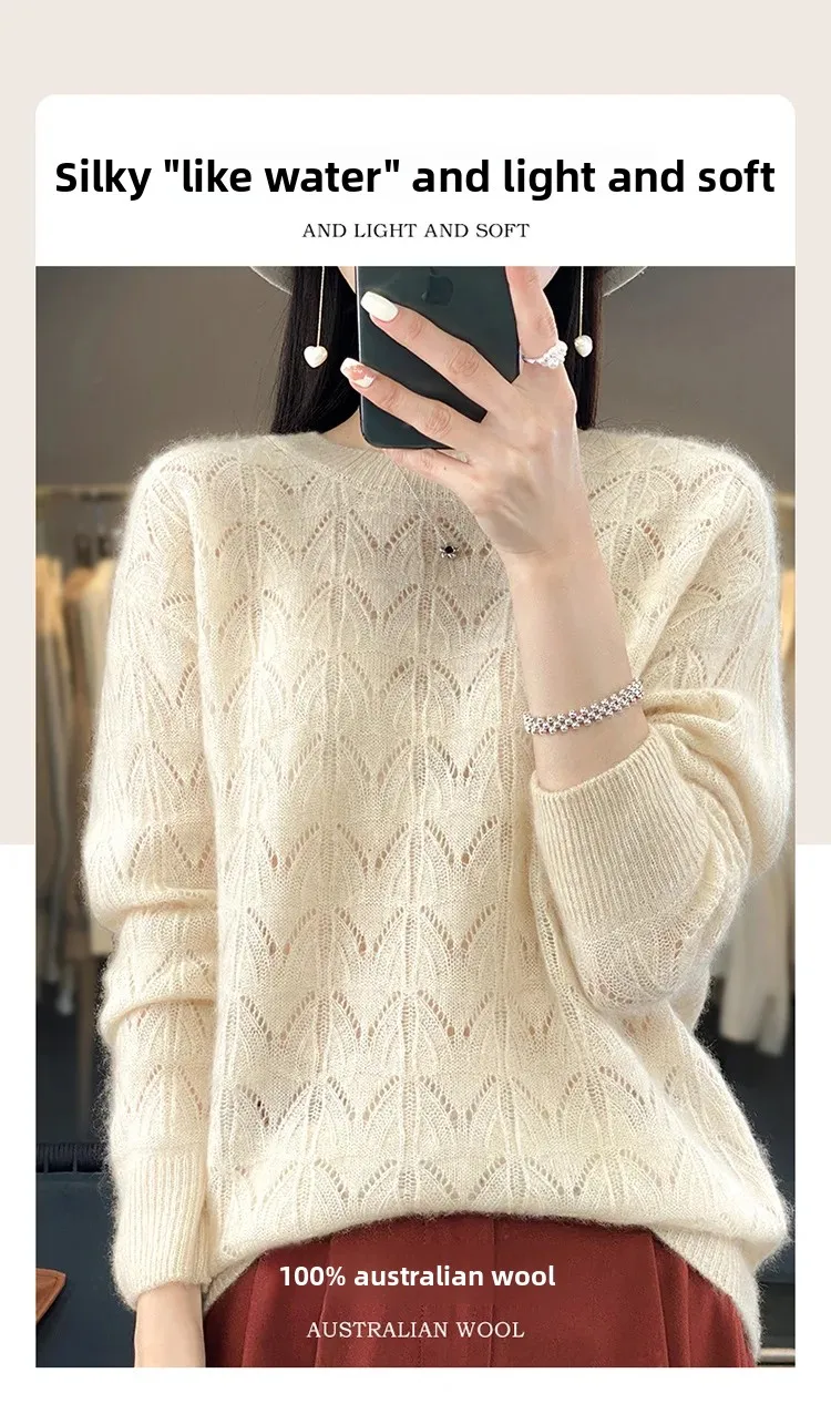 Schwerer Wollpullover für Damen