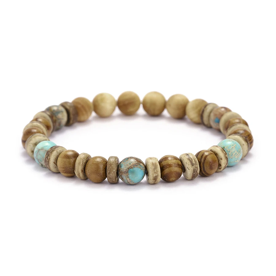 Neues handgefertigtes Armband aus Naturholz für Männer, positive Energie, Yoga, Meditation, Heilung, Freizeit, vielseitiges Zubehör – Detail 9