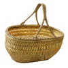 Vegetables Basket Hand Shopping Storage Baskets Garden Hod Fruit Open Bamboo Weaving 2