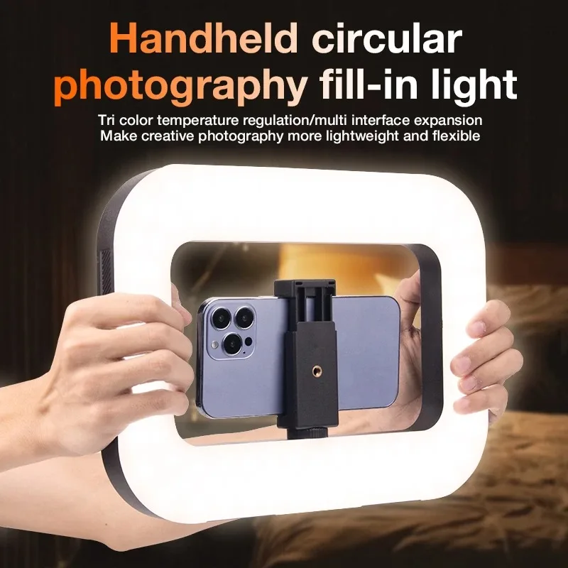 20W Ring Light Cell Phone Handheld Stabilizer 2500K-8500K Build in ...