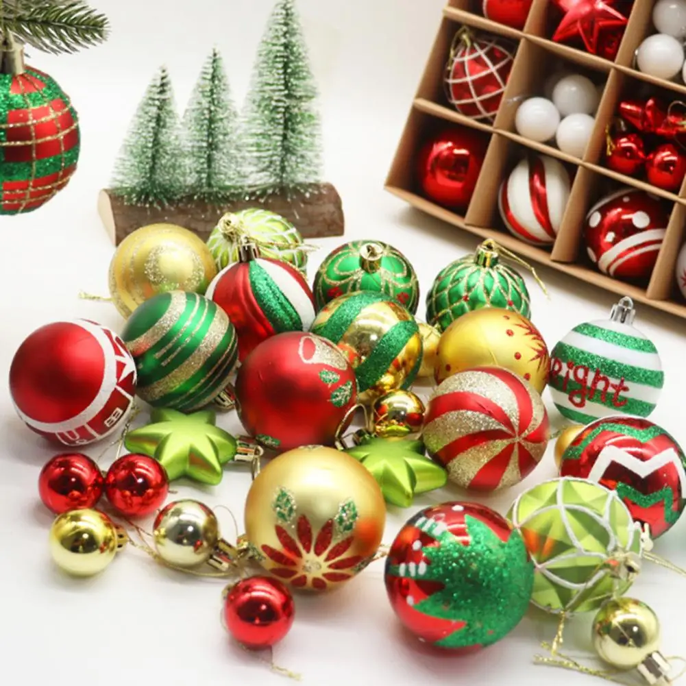 

Reusable Christmas Ball Decor Lightweight Christmas Balls Shatterproof Christmas Ball Ornament Set Electroplated Matte for Xmas